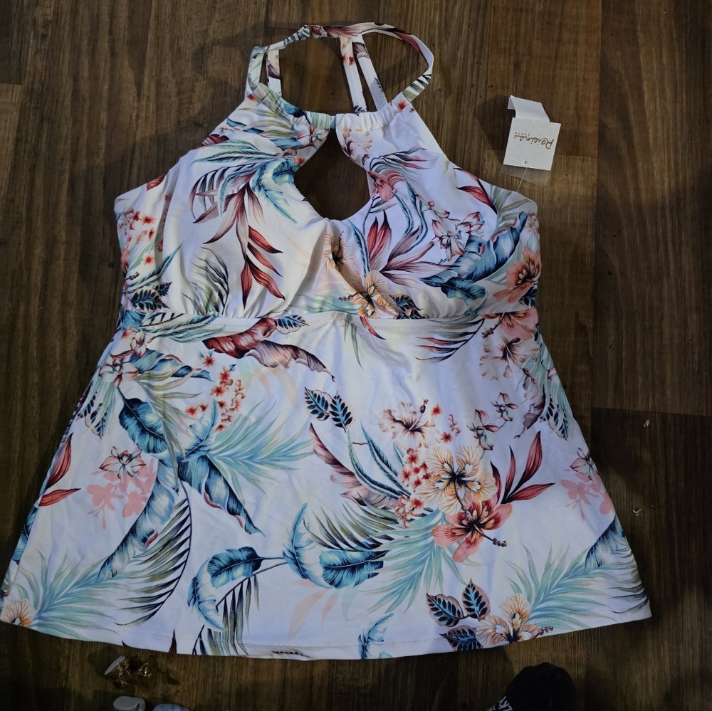 Raisins Tropical Print Bikini Top - Multicolor